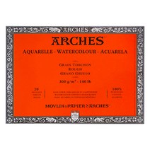 캔손 아르쉬 황목 300g 수채패드 18X26cm 20매