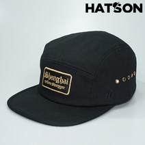[햇츠온]I0U022BK HatsON 브랜드 남자 여자 코디 심플 로고 스타일 블랙 캠프캡 스냅백 야구 모자 AD