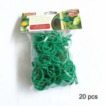 고추말뚝 고추지지대 고추대 고추대뽑기 고추말뚝 102050100 pcs 덩굴 달아서 클립 성장 직립 식물 홀더 녹색 플라스틱 번들 링 정원 스탠드 도구 포도 나무 지원, 20개