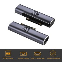 서피스독 102w 유형 c pd 고속 충전 플러그 usb c 어댑터 변환기 microsoft surface pro 8 7 6 5 3 go book studio 노트북 액세서리, 1pc 102w 어댑터