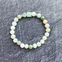 천연 비취 원석 만자 절모양 펜던트 염주 팔찌