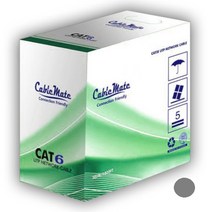 케이블메이트 CAT6 305M 블랙 단선 UTP 랜케이블 랜선 시공용 납품용, cat.6 305m 그레이, 1개