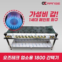 오즈테크 업소용 가스렌지 페인트 버너 가성비 화구 1800 간택기, LPG