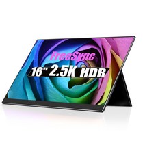 휴대용모니터 포터블모니터 듀얼 미니 TV LCD HD 2 5k 휴대용 모니터 120hz, xw120hz, 미국 플러그