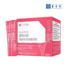 종근당 엘라스틴 어린 콜라겐 저분자 피쉬콜라겐 비오틴 생선 어류 비늘 콜라겐 코라겐 히알루론산 석류맛 분말 스틱 식약처 안전관리 인증, 2박스, 60포