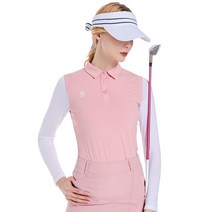 KD골프 의류 여성 여름 아이스 긴팔 티셔츠 상의 핑크 속건 스포츠 치마바지 여성복 세트 구복, S, 핑크 긴팔