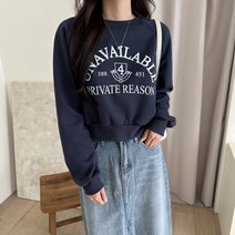 주디앤 여성 크롭 맨투맨 티셔츠