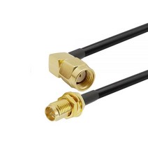 낮은 손실 RP-SMA 남성 직각 여성 안테나 연장 와이어 LMR200 RF 케이블 2.4GHz WiFi 2G ~ 4G 장비, 20M