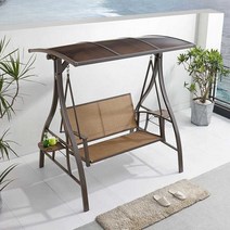 라탄그네의자 테라스 라탄그네 그네의자 등나무 실내, D형 선쉐드 2인 그네