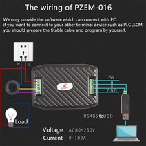 전기요금측정기 AC 단상 와트 에너지 미터 CT 및 USB RS485 Modbus 220V 100A 전압 전류 주파수 역률 Kwh, 한개옵션0