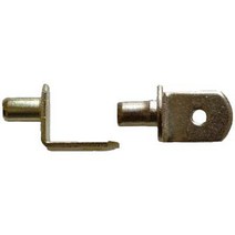 Steel L Pin Bookcase Shelf Support Rests (12Pack) | Bookshelf Pegs Shelf Pins Holder for Bookcases, 1