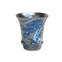 구이 삼키기 오쵸코 아리타산 도자기 황제룡 휨형 니혼슈 글라스 SAKE GLASS 일본제