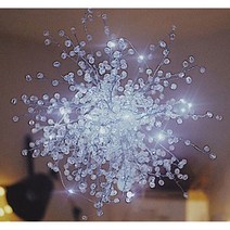 거실 무드 등 인테리어 조명 스탠드 소형 샹들리에, 민들레 라이트 화이트 라이트 USB (아크릴 비즈)