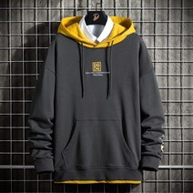 남자 후드 집업 남성 후드티 캐주얼 티 스웨터 패션 두 조각 힙합 풀오버 인쇄 Streetwear