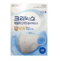 크리넥스 데일리 입체형 황사마스크 KF80 [대형] 1매, 1개, 1개, 화이트