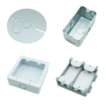 평카바 매립 철 아울렛 박스 PVC 노출 박스 석고보드 보조대, 05.매입_아울렛 스위치박스54 2개용