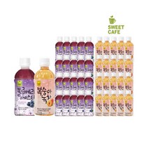 웰그린 스위트카페 녹차음료 340ml x 20PET 1박스 묶음 골라담기 자두 레몬 복숭아 블루베리 애플망고 또와몰53, 20+20개입(블루베리+복숭아)