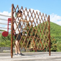 나무 원목 우드 휀스 홴스 난간 인테리어 예쁜 울타리, 바닥 150cm 길이 250개봉후높이135cm