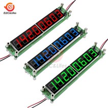 주파수 계수기 계측기 계전기 빨간색 녹색 파란색 0.1mhz 60mhz 20mhz 2400mhz 2.4ghz rf 신호 주파수 카운터 led 디스플레이 디지털 미터, 푸른