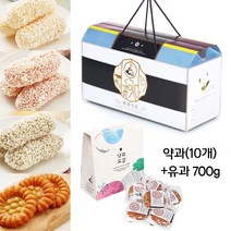 한과 대용량 조청 유과 찹쌀 약과 1.복댕이 2. 오후엔한과 세트 명절 선물, 1000g, 1box