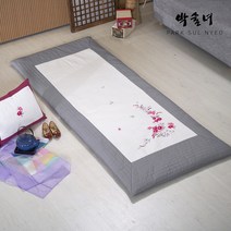 [박술녀] 자수광목 도톰한 요세트/보료/매트 (작품명 화연) 싱글