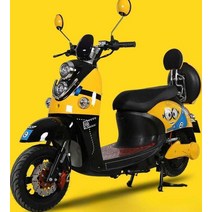 전기스쿠터 전동 오토바이 모터 출퇴근 통학 장거리, 약 80km 주행 가능 / 옐로우