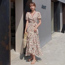 온스타일러 로즈미 프릴 랩 롱원피스