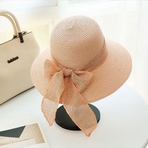 여성용 라피아햇 밀짚모자