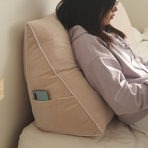 사계절 침대헤드쿠션 대형쿠션 삼각 등받이 허리베개 4 color 소형 중형, 네이비