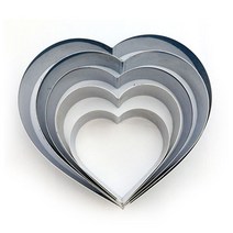 쇼핑오션높은 케이크틀 떡틀 무스링 하트 하트틀 1호 떡만들기 스텐무스링 하트무스링 타르트틀 하트형케익틀+dhtustyvld, 해피상품, 해피상품