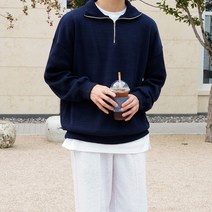 10컬러 오버핏 반집업 니트 아노락 맨투맨(10color)