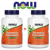 (1+1) 나우푸드 커큐민 turmeric 울금 강황 터머릭 뿌리 투메릭 폴리페놀 120 베지캡슐 2팩