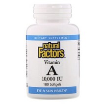 네추럴팩터스 비타민 A 10000IU 소프트젤, 180개입, 2개