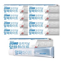 소확행몰 2080 애경 알파화이트 오리지날 치약 90g- 10개, 90g