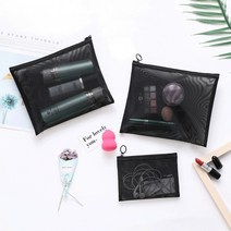 아띠Ahtty 여행용 슬림 사각 메쉬 파우치 3P 세트