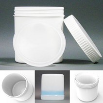 시약 병 완전 밀폐 광구 용기 (불투명 화이트 300ml) 플라스틱 진공 샘플 보관 소분, 1개