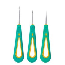 Fenrry Awl 수리 가죽 신발 바느질 Cobbler 도구 DIY 공예 스트레이트 곡선 및 구멍 후크 바늘 Bodkin Bradawl Piercer, 3PCS