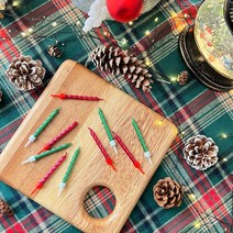 [당일배송] 하피블리 크리스마스초 클래식초, 크리스마스 글리터초, 24개, 레드/그린 혼합