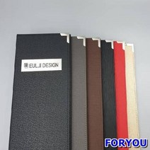 ForU163 고급 3단 가죽 메뉴판 블랙 그레이 브라운 레드 골드 간편메뉴판 3단메뉴판, 웨이브블랙, 상세페이지 참조