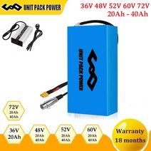 전동킥보드배터리 48V 60V 72V 40Ah Ebike 배터리 팩 52V 36V 20AH 전기 자전거 Escooter 8650 350W 500W 750W 000W 1 800W 2, CHINA, 08 52V20AH 50A 0-2000W