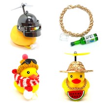 머스트해브템 LED 러버덕 라이트 자전거 오토바이 킥보드 악세사리, 배틀악세사리(골드세트)