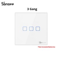 SONOFF-RF 리모컨 86 유형 벽 패널 433MHz RF 원격 제어 1/2/3 갱 SONOFF TX Wifi 벽 스위치와 호환, 3 Gang