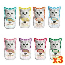 킷캣 고양이츄르 갸르릉퓨레 짜먹는 스틱 간식 8종, 3개, 닭가슴살+헤어볼