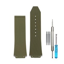 WRISTARMOR 25mm 빅뱅 교체 밴드 Hublot 시계 스트랩 스포츠 방수 고무 액세서리 호환