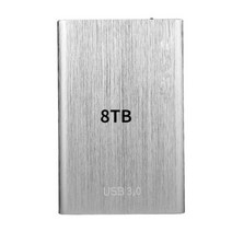 고용량 외장 하드 SSD HDD휴대용 고속 500GB 1TB 2TB SSD 4TB 외장 하드 드라이브 대용량 저장 장치 USB 3, 03 8TB Silver, 한개옵션1