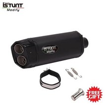 범용 오토바이 배기 머플러 DB 킬러 포함 51mm 모토 스쿠터 MT07 MT09 R1 R6 s1000rr c400 1190 pcx125, A 2