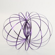 키네틱아트 매직 링 Toroflux Torofluxus Flowtoy 놀라운 흐름 장난감 키네틱 봄 재미있는 야외 게임 지능형 Fidget, [03] 보라색
