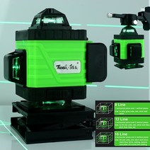 스마트줄자 레이저 레벨기 수평자 tuzk 3d 4d 12 16 라인 360° 수평 수직, 8라인 표준