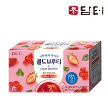[해피유니몰] 담터 콜드브루티 찬물에 시원하게 마시는 아이스티 딸기 히비스커스20티백, 20티백_1개