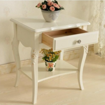 엔틱st 유럽식 화이트 빈티지 협탁, 화이트실버